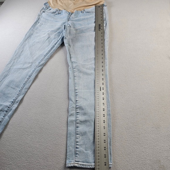 Gap 1969 Maternity Denim Jeans Women's 28 Blue Light Wash Cropped Leg - Picture 3 of 13